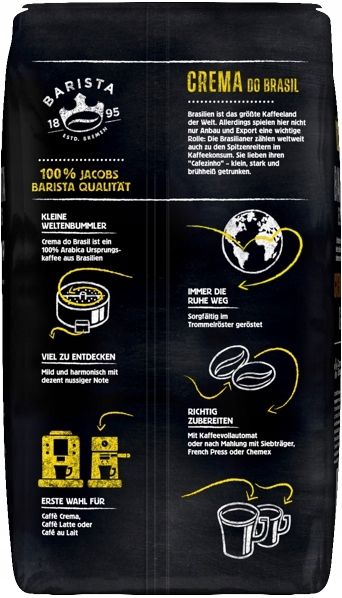 Kawa ziarnista JACOBS BARISTA CREMA do Brasil 1000g zdjęcie 2