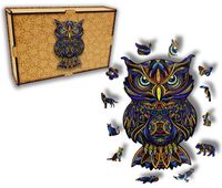 Puzzle Drewniane dla dzieci owa 2 Owl  2 w pudełku dewnianym