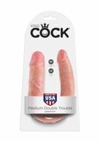 Dildo Dwustronne Double Trouble 14Cm Cieliste