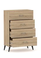 Komoda POLA 4N Dab Sonoma  - 4 szerokości. Pojemna komoda na nóżkach