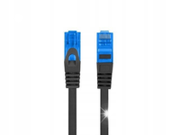 Patchcord Lanberg S/FTP kat.6A 0,5m LSZH CCA fluke passed czarny