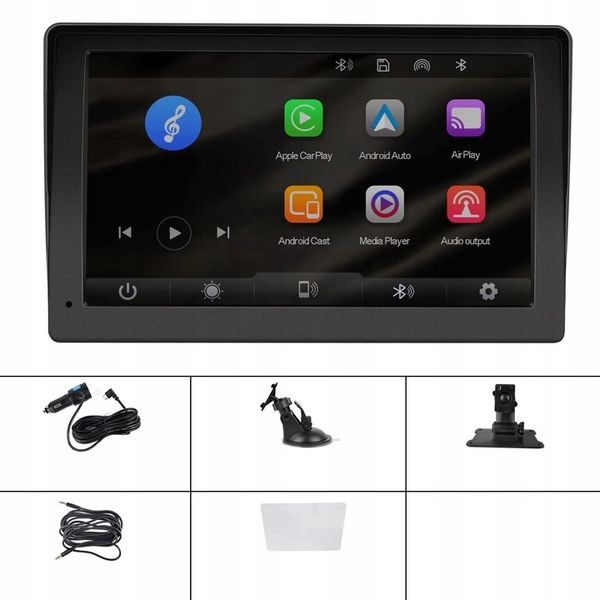 Radio stacja multimedialna do samochodu AUX Apple Carplay Android Auto 7" zdjęcie 5