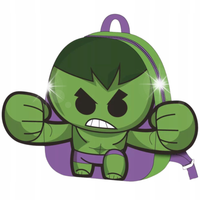Plecak Dziecięcy 3D z licencją Pluszowy MARVEL HULK Przedszkolak HIT