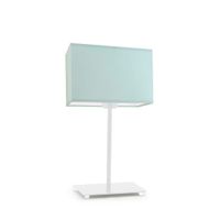Lampka AMALFI abażur miętowy stelaż biały