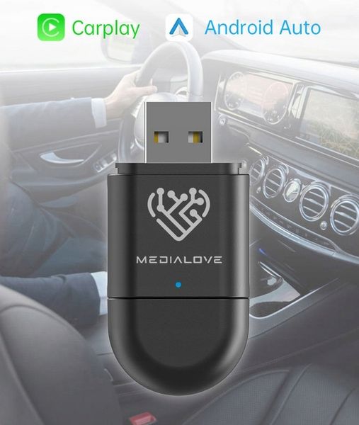Bezprzewodowy Adapter APPLE CARPLAY do iPhone iOS ANDROID AUTO Pendrive USB zdjęcie 3