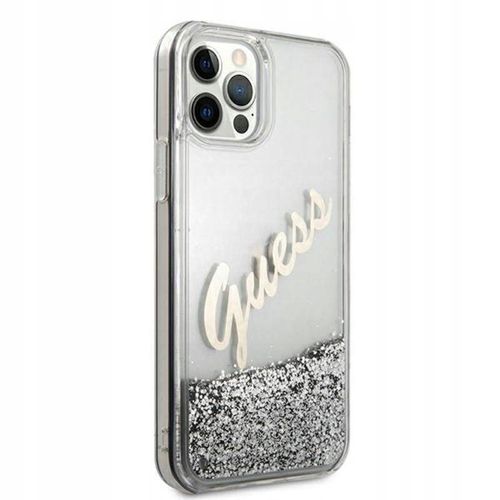 Guess Hardcase do iPhone 12 Pro Max srebrny/silver na Arena.pl