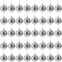 Bombki choinkowe Świąteczne Kula dyskotekowa 5cm Zestaw 40szt Srebrne