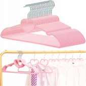 20x WIESZAKI NA UBRANIA WIESZAKI UBRANIOWE NA CIUCHY WELUROWE KOMPLET