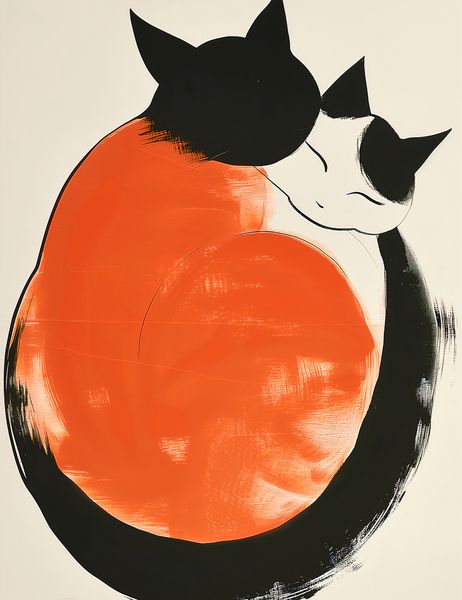Plakat 50x65cm Yin i Yang Kotów zdjęcie 1