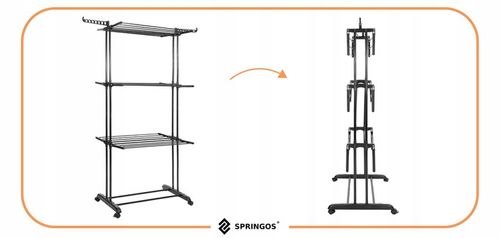 PIONOWA SUSZARKA NA PRANIE STOJĄCA ROZKŁADANA UBRANIA BIELIZNĘ DUŻA na Arena.pl