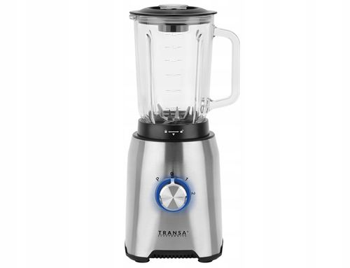 BLENDER KIELICHOWY SZKLANY do owoców i warzyw Kruszy Lód TRANSA 1600W na Arena.pl