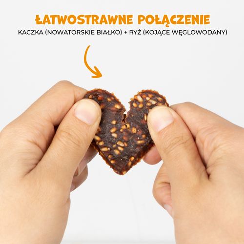 Smaczki przysmaki dla psa serduszka z kaczką i ryżem 500g PAWFECT BITES na Arena.pl