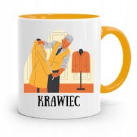 Kubek Żółty Dla Krawca Krawiec Prezent Z Nadrukiem Ze Zdjęciem