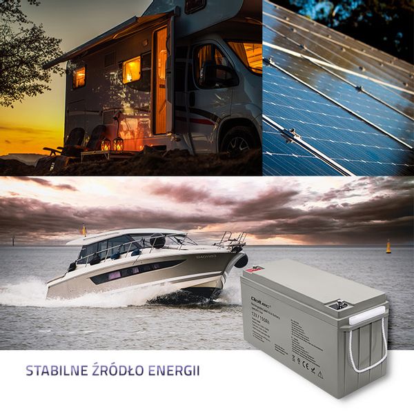 Qoltec Akumulator AGM 12V 150Ah max. 2250A zdjęcie 2