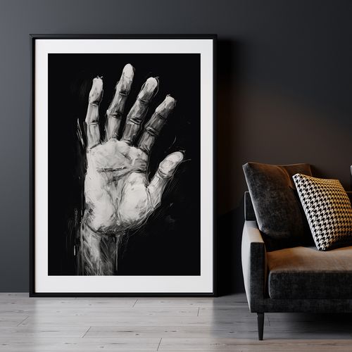 Plakat ręka dłoń 21x29,7 cm A4 na Arena.pl