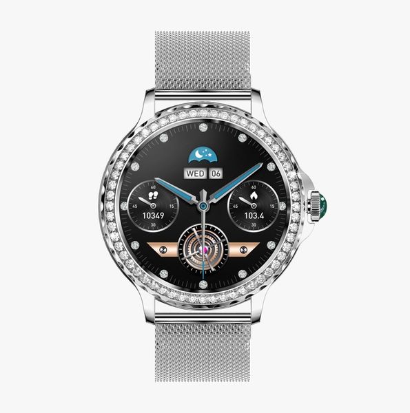 SMARTWATCH DAMSKI ZEGAREK Z FUNKCJĄ ROZMOWY NX1 SILVER MENU PL zdjęcie 13