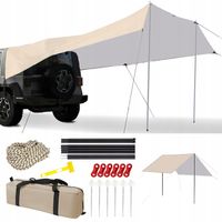 TARP TURYSTYCZNY PŁACHTA BIWAK PLANDEKA NAMIOTOWA 3X3M 210D ANTY-UV OGRODÓW