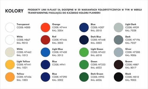 Zestaw do naprawy plandeki 110 cm x 11 cm różne kolory na Arena.pl