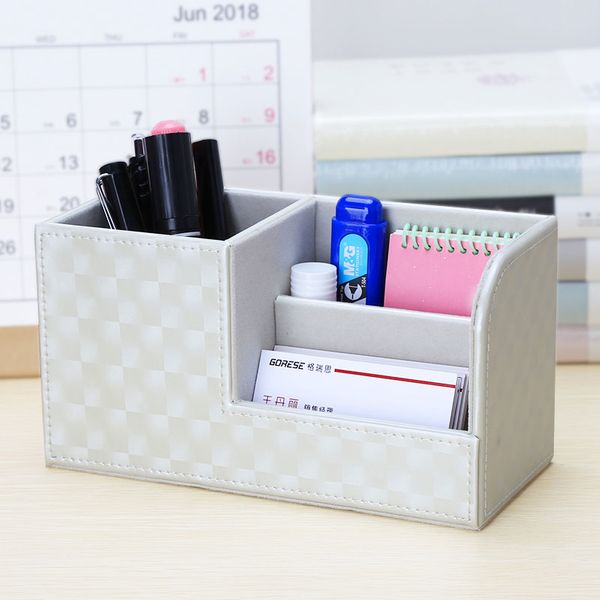 Organizer Na Biurko Ze Skóry Czarny zdjęcie 15