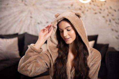 Szlafrok Teddy Beige L na Arena.pl