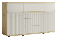 Nowoczesna Komoda Ryflowana 175 cm Artisan + Kaszmir KADY FD - 2 Kolory