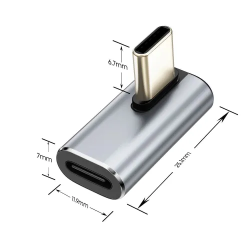 adapter kątowy tech-protect ultraboost aa03 usb-c - szary na Arena.pl