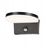 Zewnętrzna Lampa ogrodowa ścienna LED Batida czujnik ruchu czarna 9W