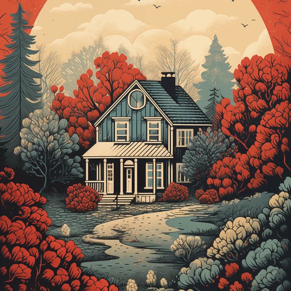 Plakat 90x90cm Idylla Rustykalna zdjęcie 1