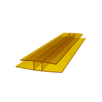 H-profil łączący 1500mm poliwęglan żółty 4mm