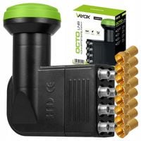 KONWERTER SATELITARNY OCTO NA 8 WYJŚĆ TV 4K CYFROWY POLSAT NC+ WTYKI