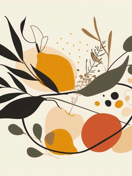 Plakat 75x100cm Botaniczny Wir zdjęcie 1