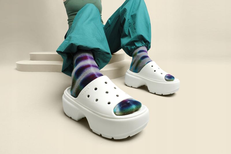Damskie Buty Klapki Platforma Crocs Stomp 209346 Slide 39-40 zdjęcie 12