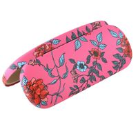 Etui na okulary w kwiaty  różowe