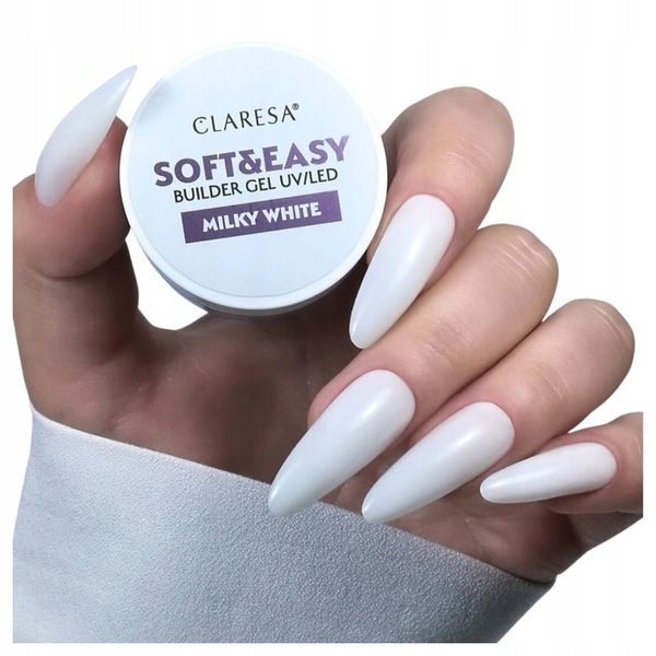CLARESA ŻEL BUDUJĄCY MILKY WHITE 45G zdjęcie 5