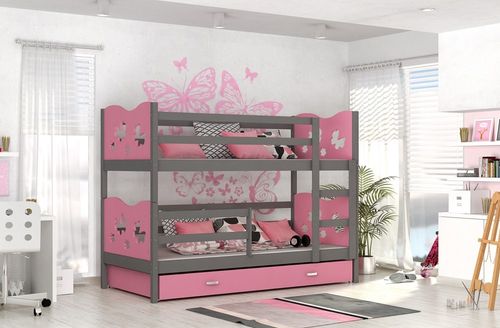 Łóżko MAX 2 szare Kolor - Błękit na Arena.pl