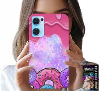 ETUI DO OPPO RENO7 5G - SŁODKIE DONUTY Z LUKREM W TLE + SZKŁO