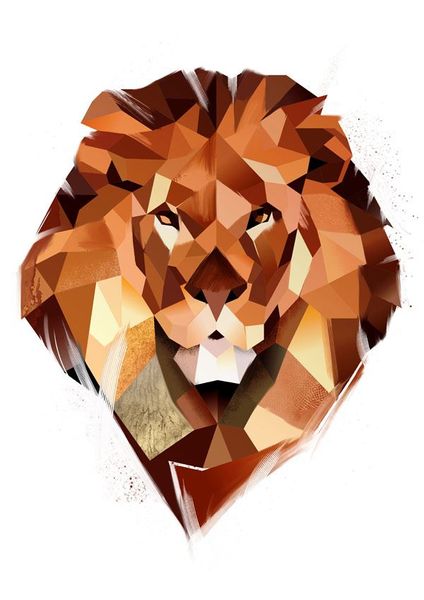 Lew - plakat 50x70 cm zdjęcie 1