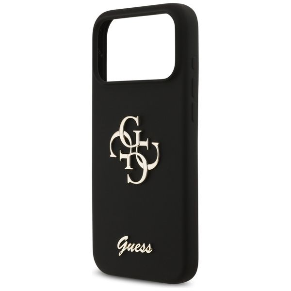 etui guess silicone big 4g script do     iphone 17 pro max czarny zdjęcie 6