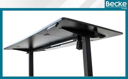 Biurko elektryczne automatyczne regulowane na stojąco 160x80 czarne na Arena.pl