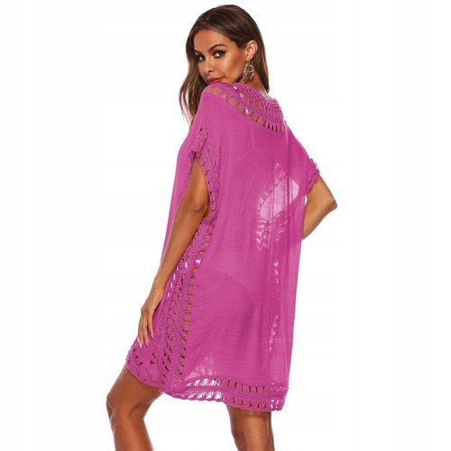 LETNIA TUNIKA PLAŻOWA PAREO PLAŻOWE NARZUTKA NA PLAŻĘ SUKIENKA BOHO KOLORY na Arena.pl