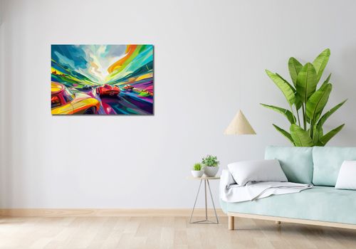Obraz 90x60cm Wyścig Przy Barwach na Arena.pl