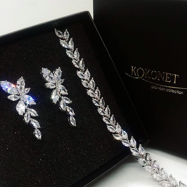 Komplet ślubny FLORES silver + ROSANA silver zdjęcie 1