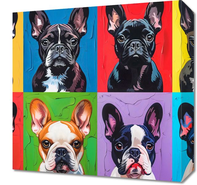 Obraz 40x40cm Buldogi Francuskie zdjęcie 1