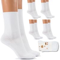 5x SKARPETY Bawełniane BIAŁE BEZUCISKOWE skarpetki w prążki JAKOŚĆ