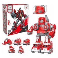 5w1 AUTO ROBOT DO SKŁADANIA ŚWIECĄCY DŻWIĘKI DLA DZIECI KOPARKA DŻWIG