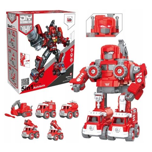 5w1 AUTO ROBOT DO SKŁADANIA ŚWIECĄCY DŻWIĘKI DLA DZIECI KOPARKA DŻWIG na Arena.pl