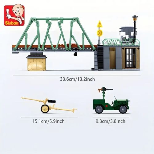 Klocki Bitwa Na Moście Jeep W Pułapce Armia Wojsko BUNKIER DZIAŁO 8 FIGUREK na Arena.pl