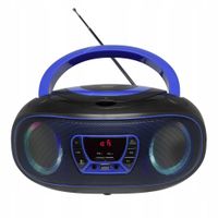 BOOMBOX Radio FM Bluetooth odtwarzacz CD efekty świetlne USB aux Jack 3.5mm