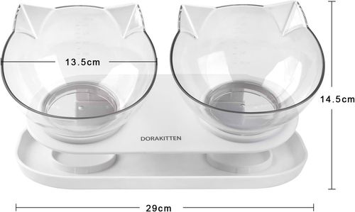 Miski dla kotów 2x500ml Stojak Łyżka Dorakitten na Arena.pl