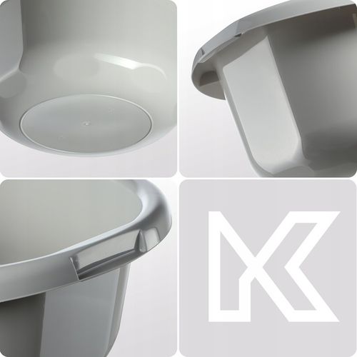 MISKA PLASTIKOWA NA PRANIE 30L DUŻA MIEDNICA OKRĄGŁA SOLIDNA SZARA na Arena.pl